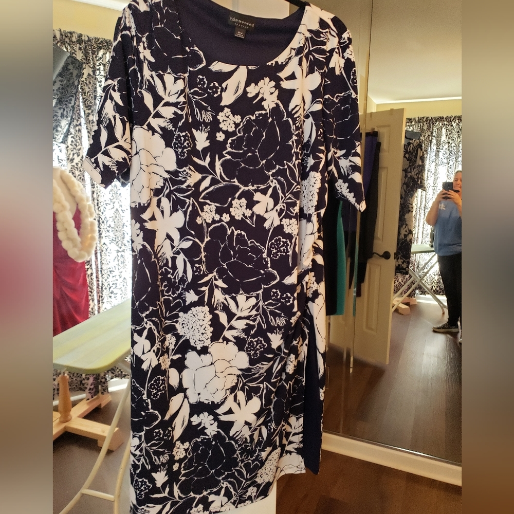Blue floral sheath